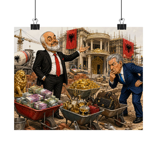 Flamingo Revolution Wall Poster — Albania Global Print