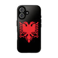 Albanian Double Eagle Phone Case - Red on Black