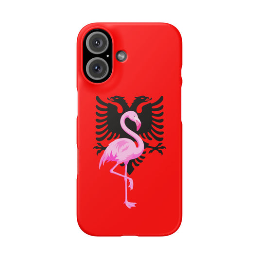 Albanian Eagle & Flamingo Phone Case - Orange