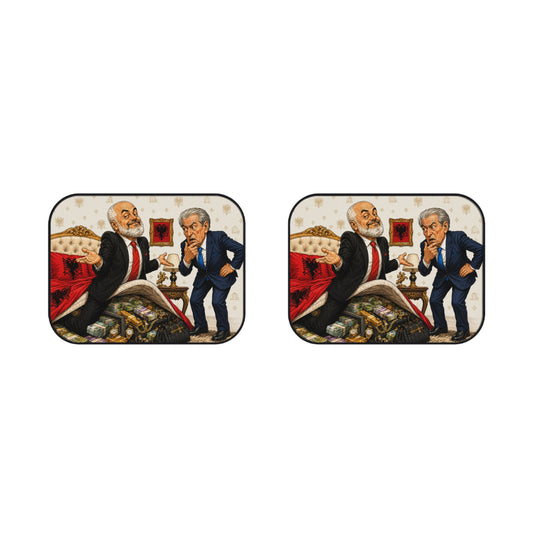 Cartoon Albanian Politicians Sali Berisha and Edi Rama