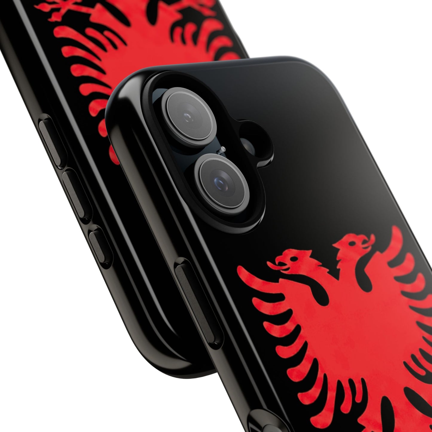 Albanian Double Eagle Phone Case - Red on Black