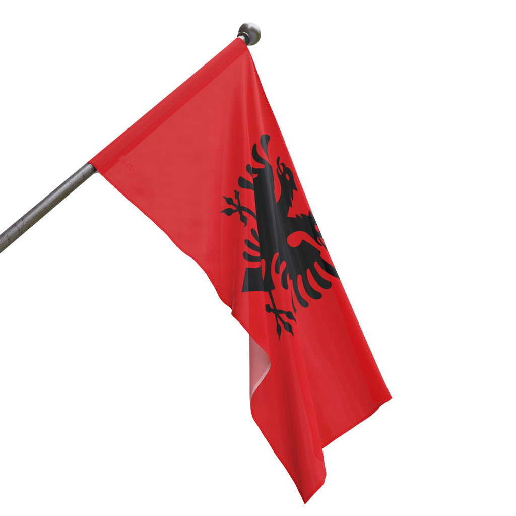 Albanian Double Eagle Flag - Red & Black Heritage Banner