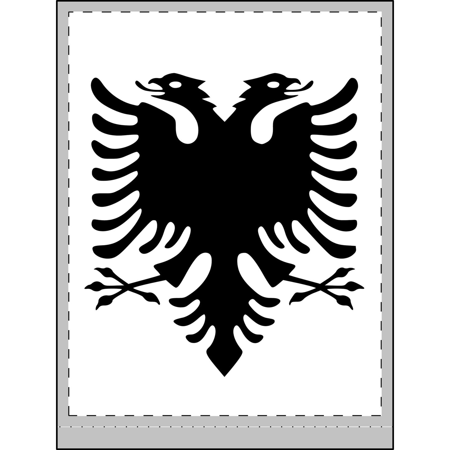 Albanian Double-Headed Eagle Night Light - Custom UV Shape Accent Lamp