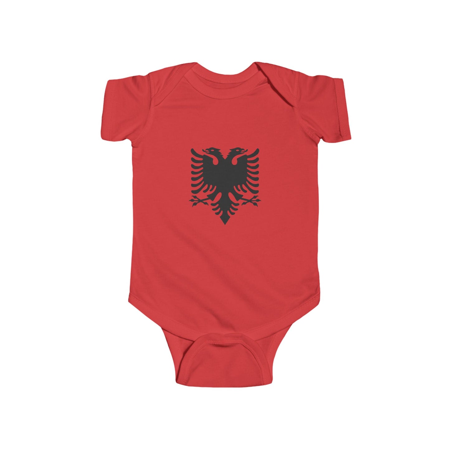 Albanian Double-Headed Eagle Infant Bodysuit — Baby Onesie with National Emblem