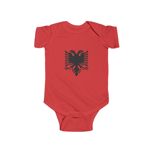 Albanian Double-Headed Eagle Infant Bodysuit — Baby Onesie with National Emblem
