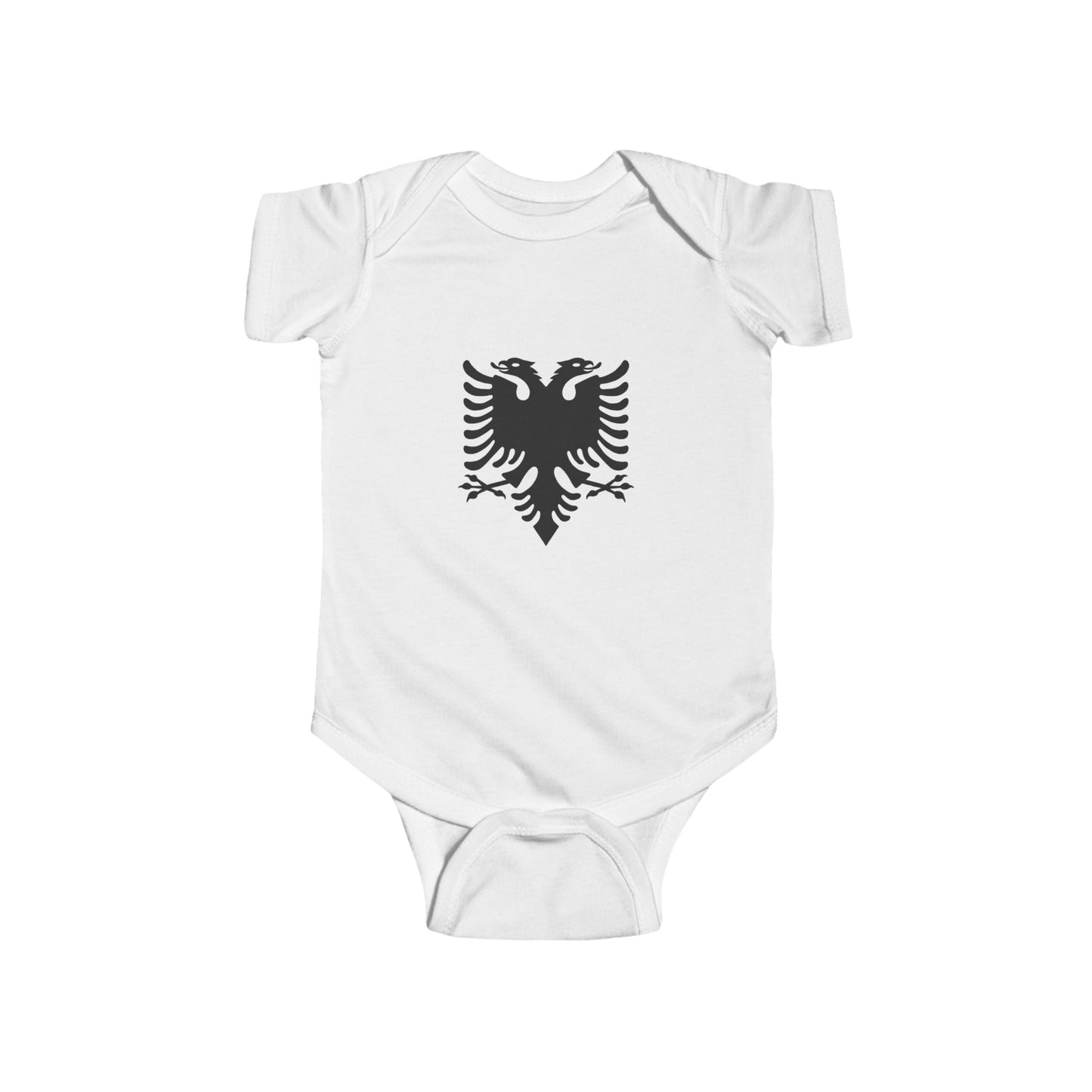 Albanian Double-Headed Eagle Infant Bodysuit — Baby Onesie with National Emblem