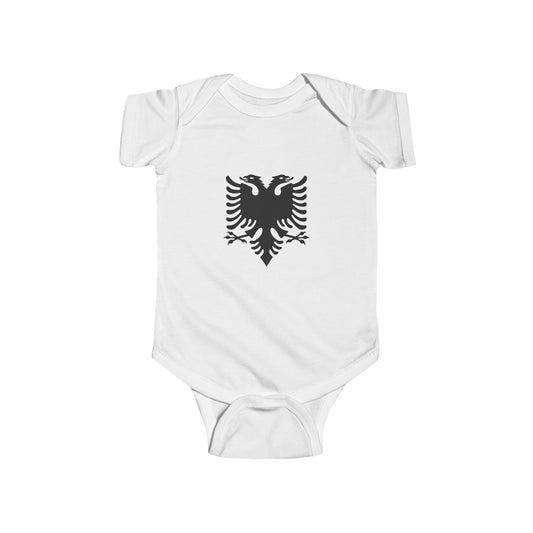 Albanian Double-Headed Eagle Infant Bodysuit — Baby Onesie with National Emblem