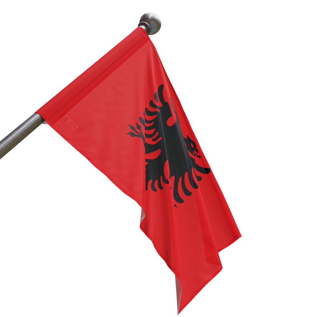 Albanian Double Eagle Flag - Red & Black Heritage Banner